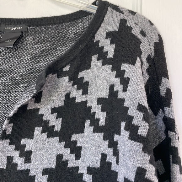 ANN TAYLOR long sweater S black and grey - Picture 3 of 5